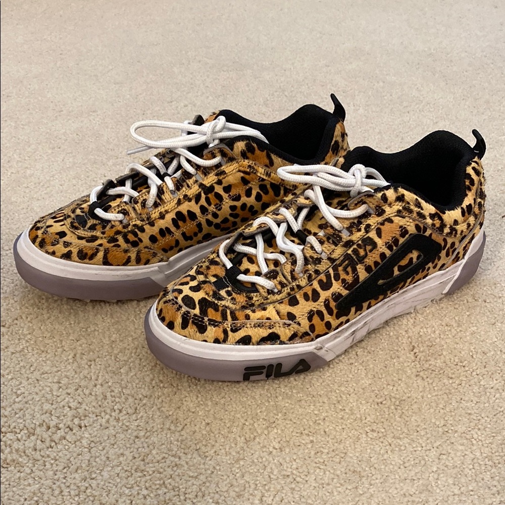 Fila Animal Print Sneakers with Black and White Accents